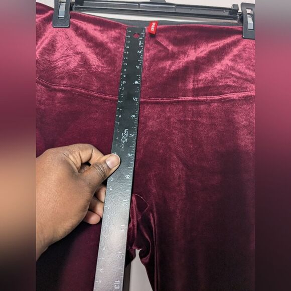 Spanx Velvet Leggings Burgundy Red 2070 Sz L - Picture 5 of 10